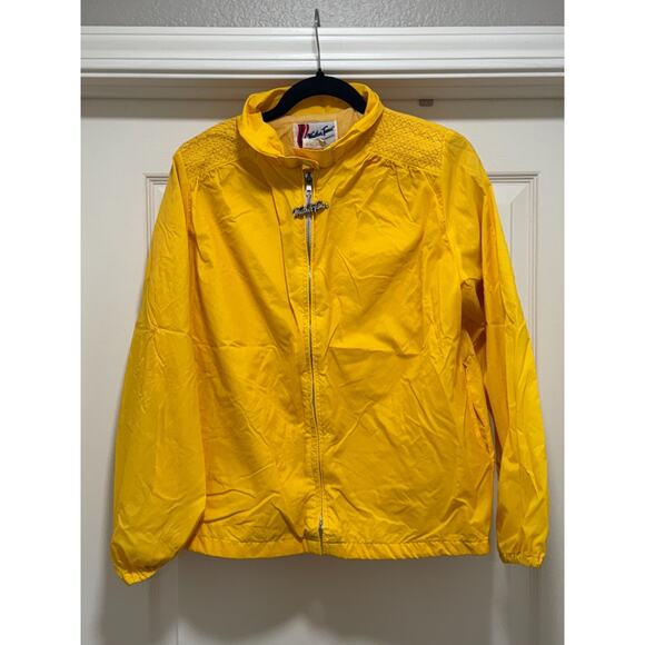 Vintage Weather Tamer Yellow Windbreaker Jacket 80's - Women's Size M - Picture 1 of 10